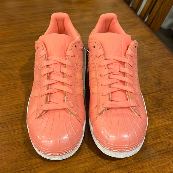 Adidas Superstar Metal Toe W Shoes Sneakers new Rose BY9750 Women’s Size 8 - Picture 8 of 16